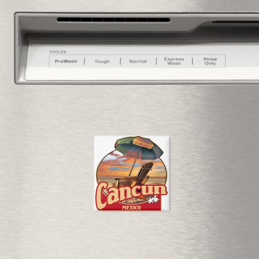 Cancun Mexico Beach Scene Design Magnet (In Situ (Geschirrspüler))