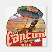 Cancun Mexico Beach Scene Design Magnet (Vorne)