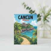 Cancun Mexico Chichen Itza Beach Vaca Postkarte (Stehend Vorderseite)