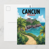 Cancun Mexico Chichen Itza Beach Vaca Postkarte (Vorne/Hinten)