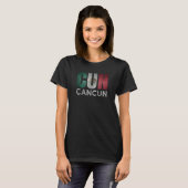 Cancun Mexico Flag Mexican Roots Airport Code Cun  T-Shirt (Vorne ganz)