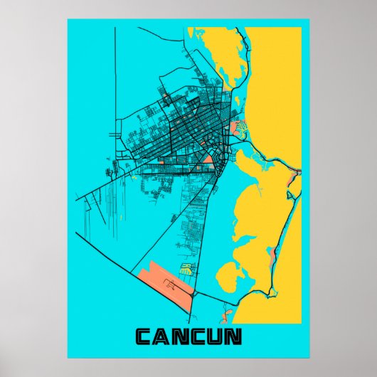 Cancun - Mexico Gloria City Map Poster (Vorne)