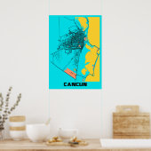 Cancun - Mexico Gloria City Map Poster (Küche)