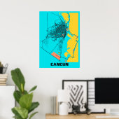 Cancun - Mexico Gloria City Map Poster (Heimbüro)