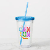 Cancun Mexico Group Vacation Adventure Acryltrinkbecher (Rückseite)