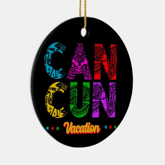 Cancun Mexico Group Vacation Adventure Keramik Ornament (Rechts)