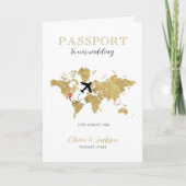 Cancun Mexico Hochzeit in Urlaubsort Passport Einladung (Vorderseite)