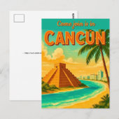 Cancún Mexico Invitation Postcard Postkarte (Vorne/Hinten)