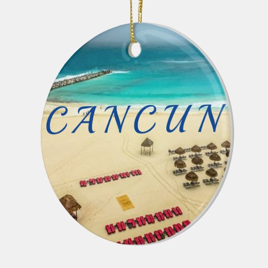 Cancun Mexico Keramik Ornament (Links)