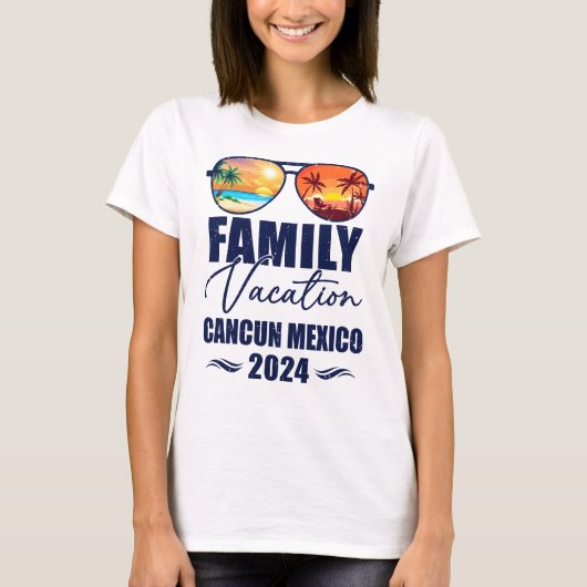 Cancun Mexico Matching Family Vacation 2024 T-Shirt (Vorderseite)