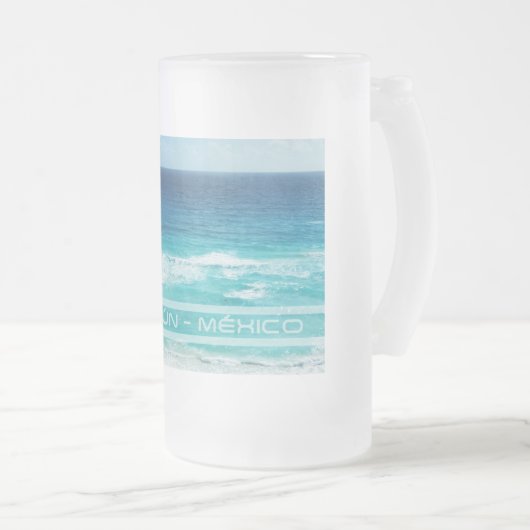 Cancún - México Mattglas Bierglas (VorderseiteRechts)