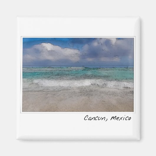 Cancun Mexico Ocean Beach Magnet (Vorne)