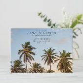 Cancun Mexico Palm Tree Beach Rettet die Daten Ankündigung (Stehend Vorderseite)