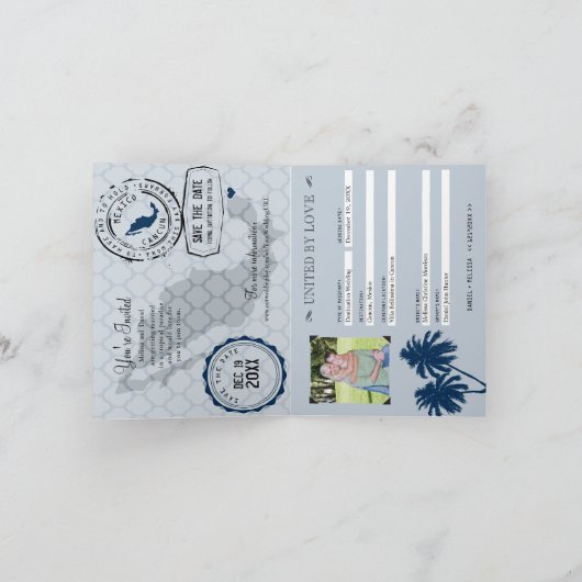 Cancun Mexico Pass Ankündigung Datum freihalten (Innenseite)