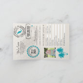 Cancun Mexico Pass Save the Date Ankündigung (Innenseite)