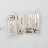 Cancun Mexico Passport Brautparty Einladung (Innenseite)