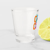 Cancun Mexico Pop Kunstbriefe Schnapsglas (Links)