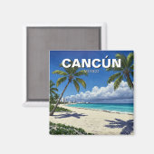 Cancun Mexico Reisestrand Magnet (Vorderseite/Rückseite)