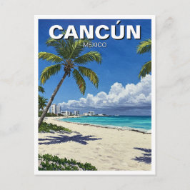 Cancun Mexico Reisestrand Postkarte