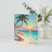 Cancun Mexico Reisestrand Postkarte (Stehend Vorderseite)