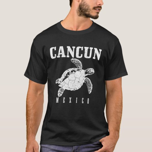 Cancun Mexico Sea Turtle Beach Scuba Diver T-Shirt (Vorderseite)