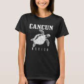 Cancun Mexico Sea Turtle Beach Scuba Diver T-Shirt (Vorderseite)