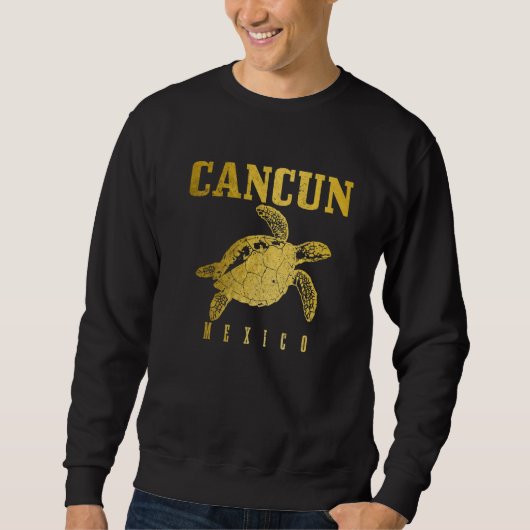 Cancun Mexico Sea Turtle Beach Scuba Diving Diver  Sweatshirt (Vorderseite)