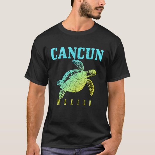 Cancun Mexico Sea Turtle Beach Scuba Diving Diver T-Shirt (Vorderseite)