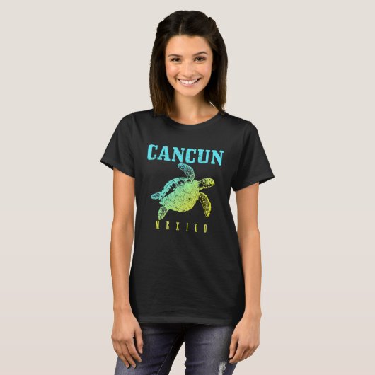 Cancun Mexico Sea Turtle Beach Scuba Diving Diver T-Shirt (Vorne ganz)