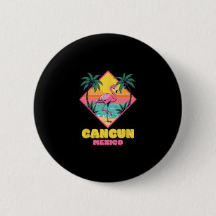 Cancun Mexico Souvenir Flamingo Familie Passende C Button