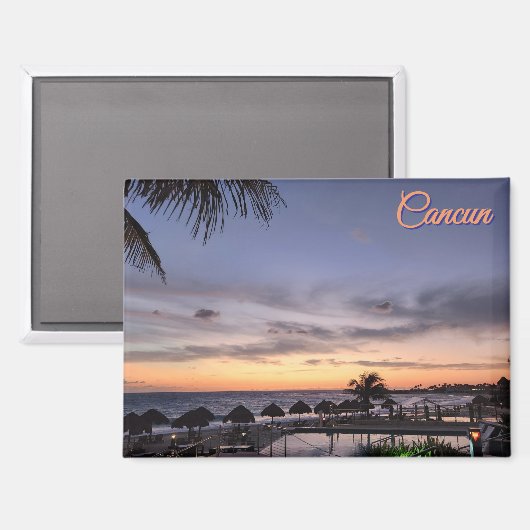 Cancun Mexico Souvenir Magnet (Vorderseite/Rückseite)