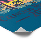 Cancun Mexico Strand Mädchen Reise Illustration Poster (Ecke)