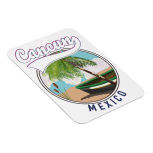 Cancun Mexico Strand Reise Logo Magnet