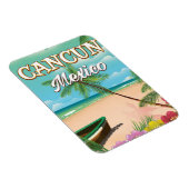 Cancun Mexico Strandposter Magnet (Rechte Seite)