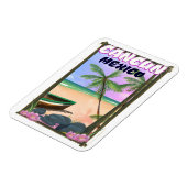 Cancun Mexico Strandposter. Magnet (Linke Seite)