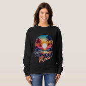 Cancun Mexico Sunset Beach Palm Tree Trip Souvenir Sweatshirt (Vorne ganz)