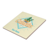 Cancun Mexico Tancing Cactus Vintag Tequila Fliese (Seite)