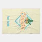 Cancun Mexico Tancing Cactus Vintag Tequila Geschirrtuch (Horizontal)