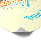 Cancun Mexico Tancing Cactus Vintag Tequila Poster (Ecke)