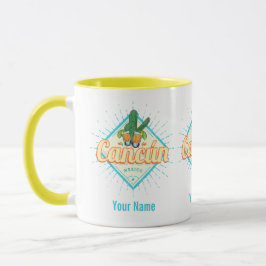 Cancun Mexico Tancing Cactus Vintag Tequila Tasse