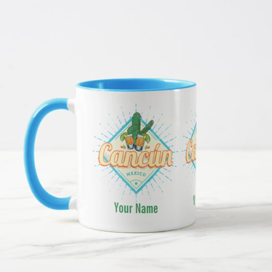 Cancun Mexico Tancing Cactus Vintag Tequila Tasse (Links)