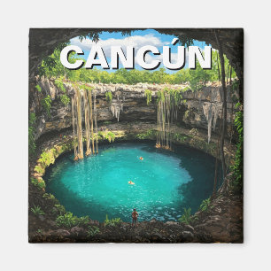 Cancun Mexico Travel Cenote Magnet