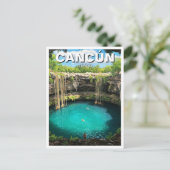 Cancun Mexico Travel Cenote Postkarte (Stehend Vorderseite)