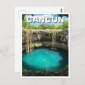 Cancun Mexico Travel Cenote Postkarte (Vorne/Hinten)