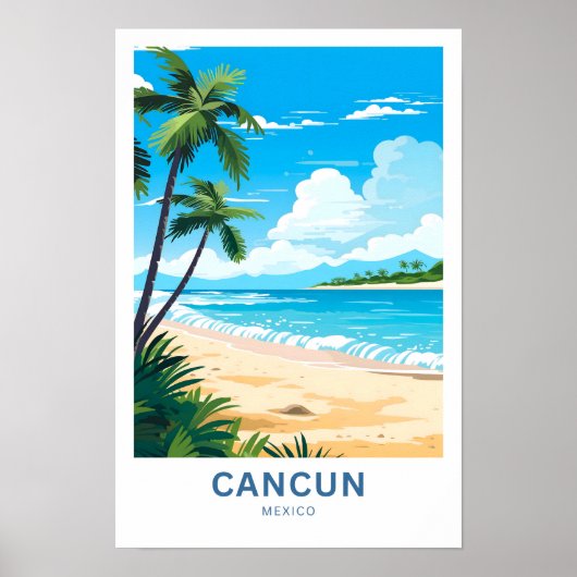 Cancun Mexico Travel Print Poster (Vorne)