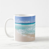 Cancun Mexico Tropical Sea Wave Beach Kaffeetasse (Links)