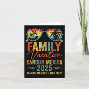 Cancun Mexico Vacation 2025 Matching Family Group Karte