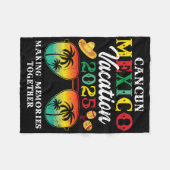Cancun Mexico Vacation 2025 Trip Beach Matching Fa Fleecedecke (Vorderseite (Horizontal))