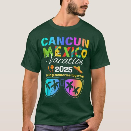 Cancun Mexico Vacation Beach 2025 Trip Group Squad T-Shirt (Vorderseite)