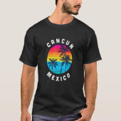 Cancun Mexico Vacation Souvenir Sunset Beach T-Shirt (Vorderseite)